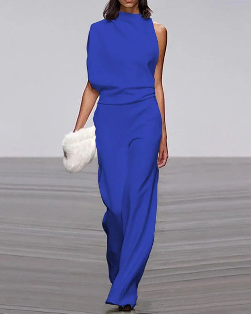 Women's Sleeveless Jumpsuit - Elegant Formal One-Piece Outfit