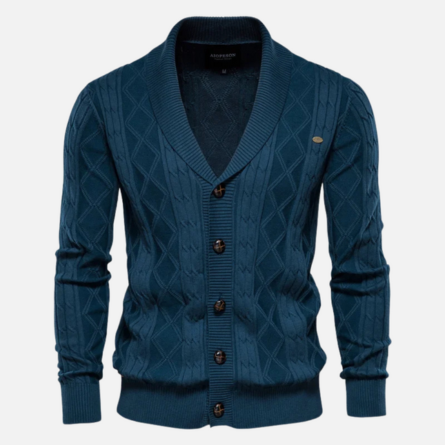 Women's Argyle Knit Cardigan