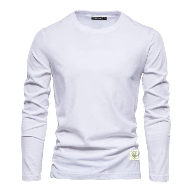 Men's Long Sleeve Shirt Solid Color