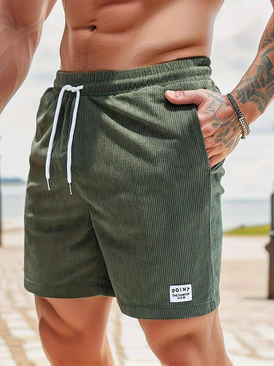 Men’s Lightweight Casual Shorts with Elastic Waistband and Drawstring
