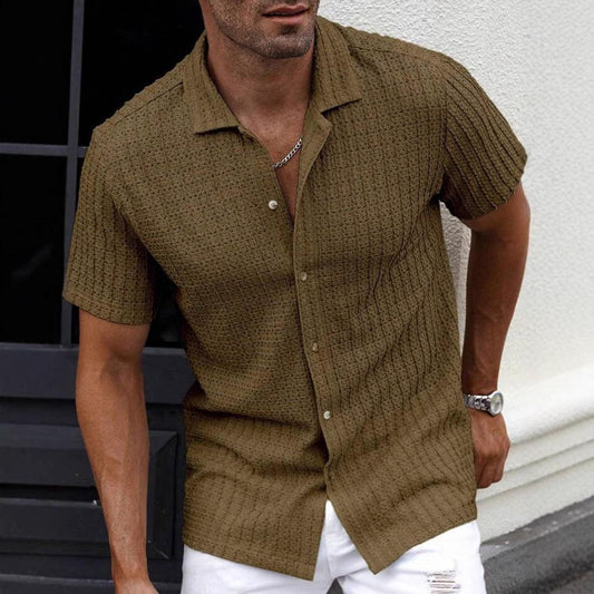 Men's Casual Shirt Slim Fit Short Sleeve