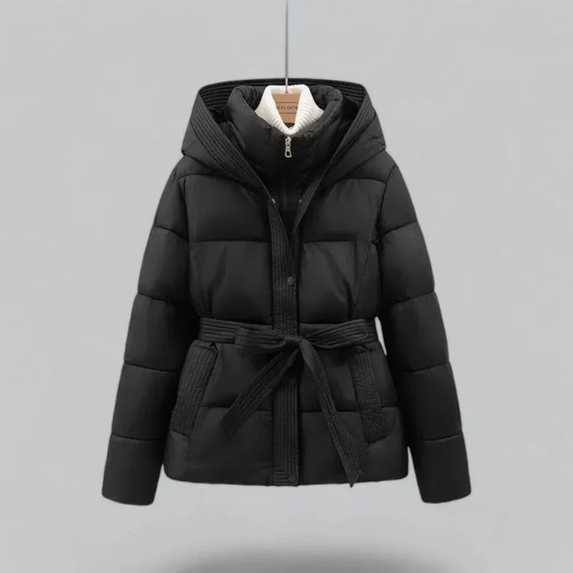 Women's Belted Parka Winter Jacket