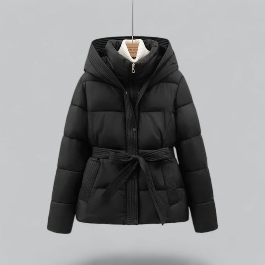 Women's Belted Parka Winter Jacket