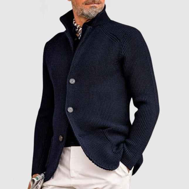 Men's Knitted Cardigan Classic Button-Up Sweater