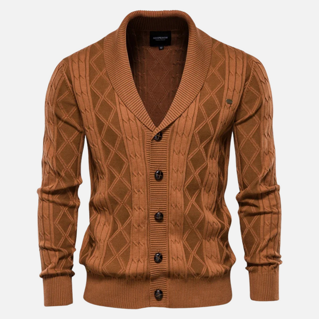 Women's Argyle Knit Cardigan