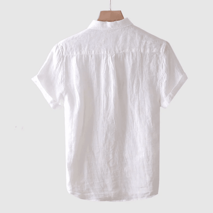 Men's Linen Shirt Lightweight Breathable Classic Style