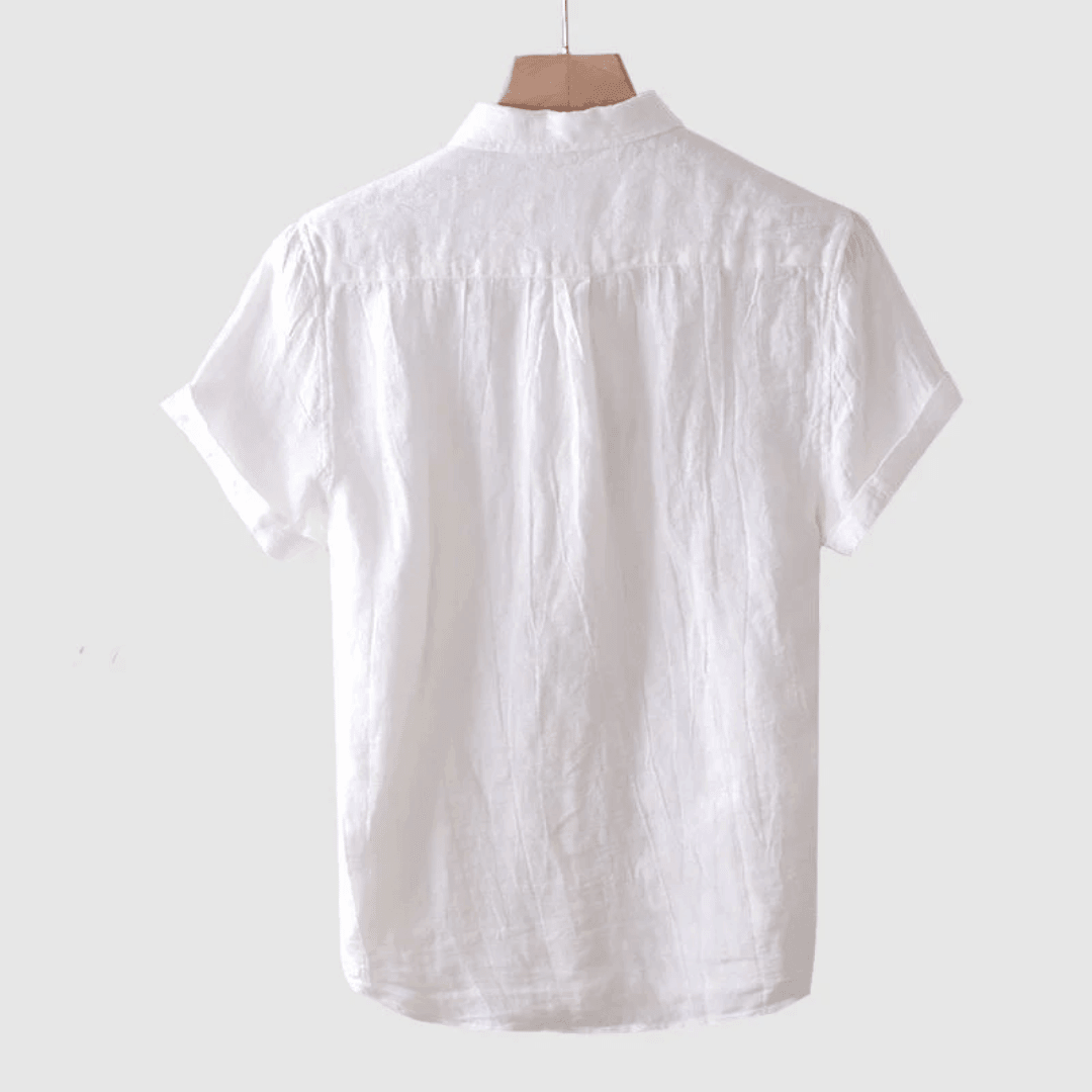 Men's Linen Shirt Lightweight Breathable Classic Style