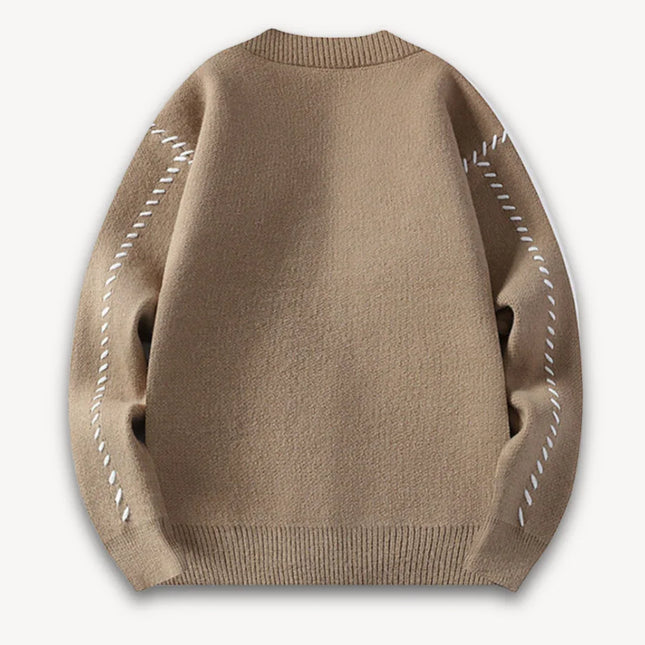 Men's Knitted Cardigan Sweater Wool Blend