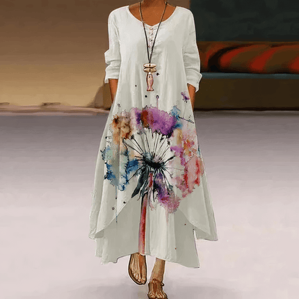 Women's Cotton Dress - Elegant, Sustainable, Breathable, All-Season Essential