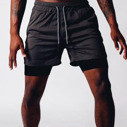 Men's Double Layer Fitness Shorts