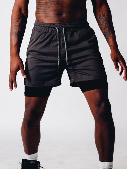 Men's Double Layer Fitness Shorts
