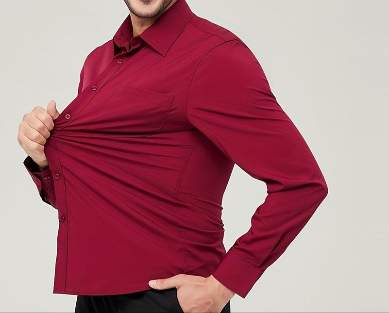 Men’s Long Sleeve Dress Shirt Cotton Breathable Modern Fit