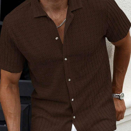 Men's Casual Shirt Slim Fit Short Sleeve