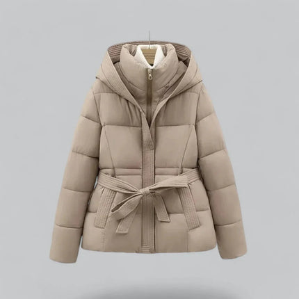 Women's Belted Parka Winter Jacket
