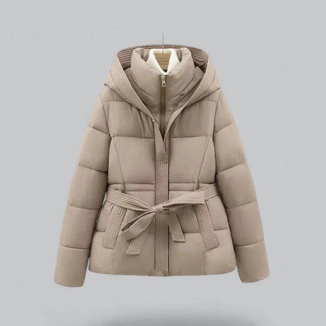 Women's Belted Parka Winter Jacket
