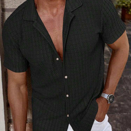 Men's Casual Shirt Slim Fit Short Sleeve