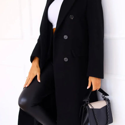 Women's Long Trenchcoat Elegant Fitted