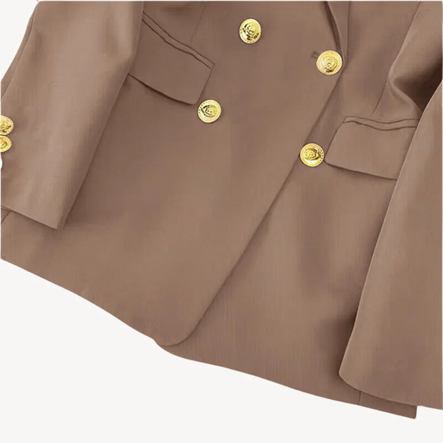 Women's Double-Breasted Blazer Classic Style