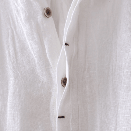 Men's Linen Shirt Lightweight Breathable Classic Style