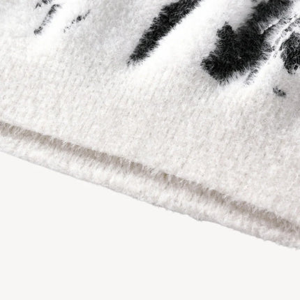 Men's Fuzzy Knit Sweater Casual Style