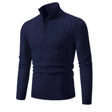 Men's Half Zip Jumper Wool Blend
