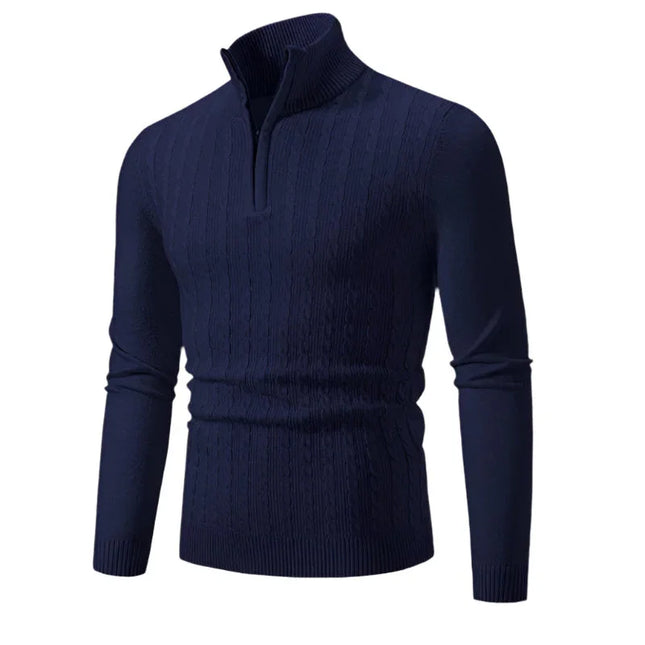 Men's Half Zip Jumper Wool Blend