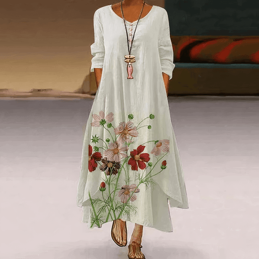 Women's Cotton Dress - Elegant, Sustainable, Breathable, All-Season Essential