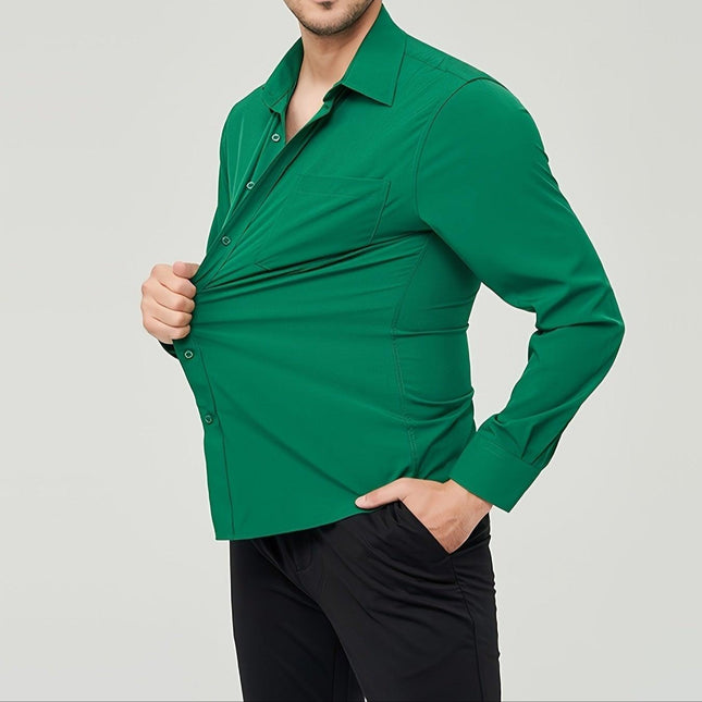 Men’s Long Sleeve Dress Shirt Cotton Breathable Modern Fit