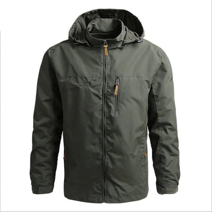 Men's Waterproof Hooded Windbreaker Jacket