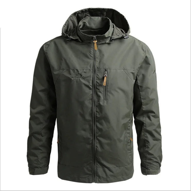 Men's Waterproof Hooded Windbreaker Jacket