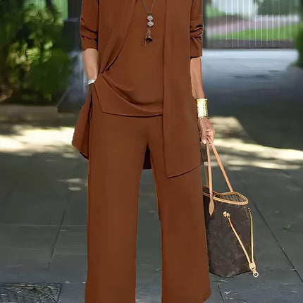3-Piece Women's Pantsuit – Elegant & Versatile Ensemble