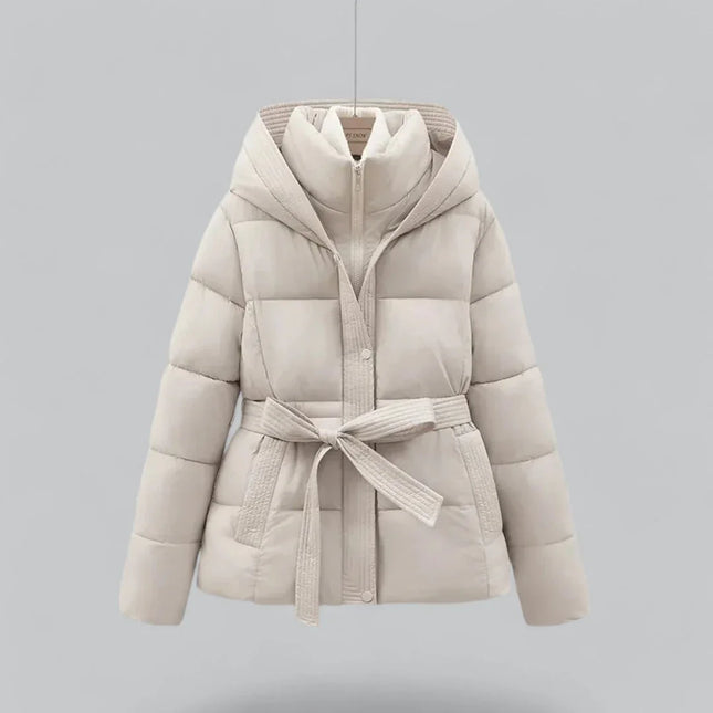 Women's Belted Parka Winter Jacket