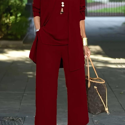 3-Piece Women's Pantsuit – Elegant & Versatile Ensemble