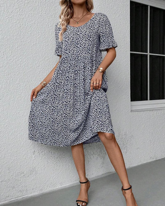 Women's Floral Pattern Dress Lightweight Breathable