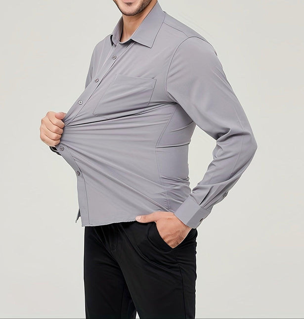 Men’s Long Sleeve Dress Shirt Cotton Breathable Modern Fit