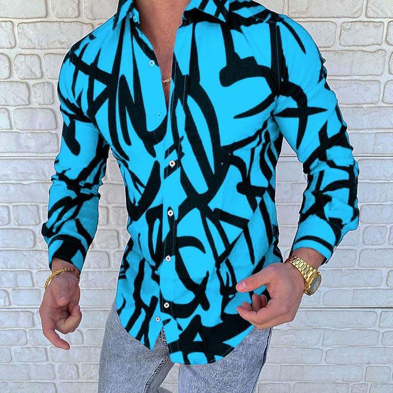 Men's Casual Button-Up Shirt Long Sleeve