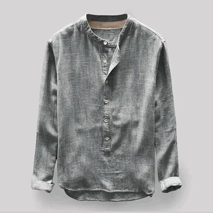 Men's Long Sleeve Button-Up Shirt Classic Style