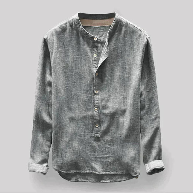 Men's Long Sleeve Button-Up Shirt Classic Style