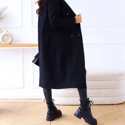 Women's Long Trenchcoat Elegant Fitted