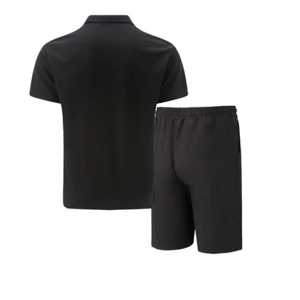 Men's Polo Shirt and Shorts Cotton Co-ord Set