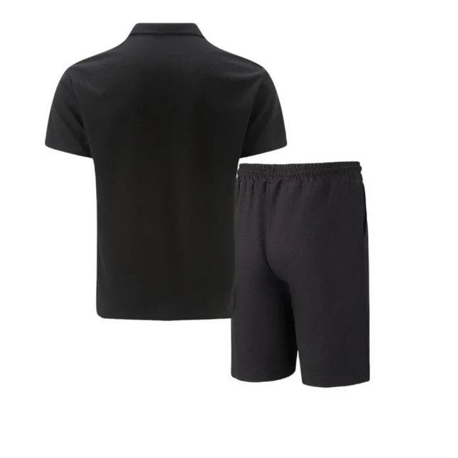 Men's Polo Shirt and Shorts Cotton Co-ord Set