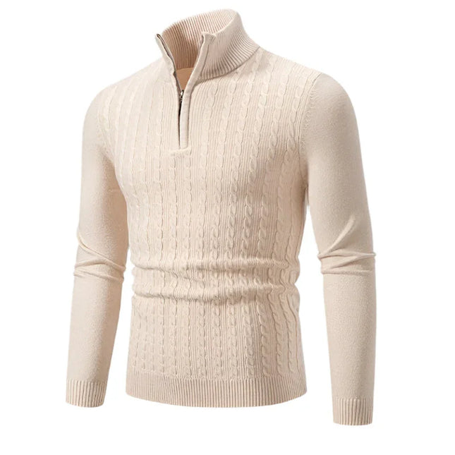 Men's Half Zip Jumper Wool Blend