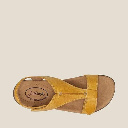 Women's Adjustable Leather Orthopedic Sandals with Arch Support