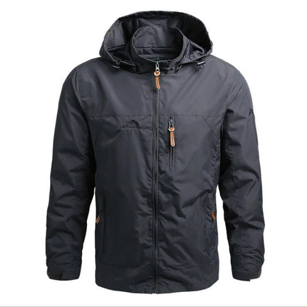 Men's Waterproof Hooded Windbreaker Jacket