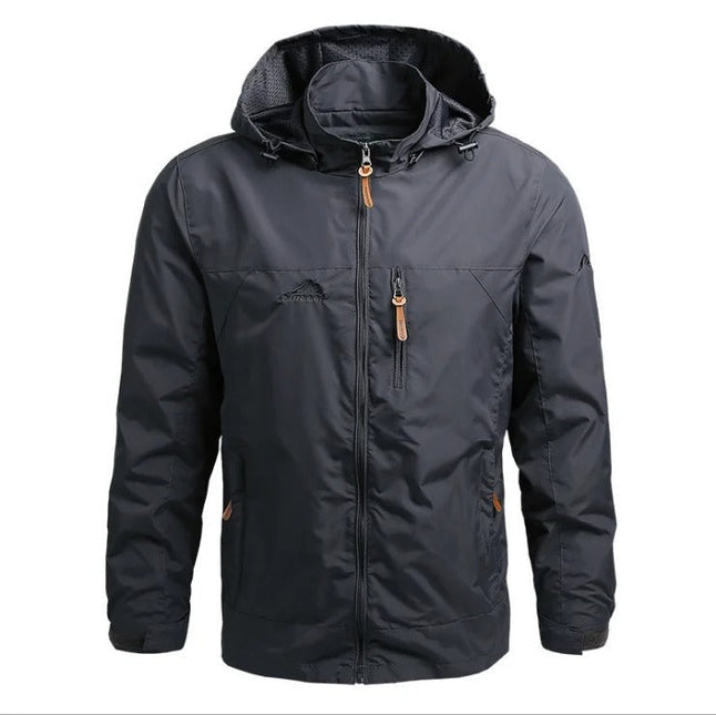Men's Waterproof Hooded Windbreaker Jacket