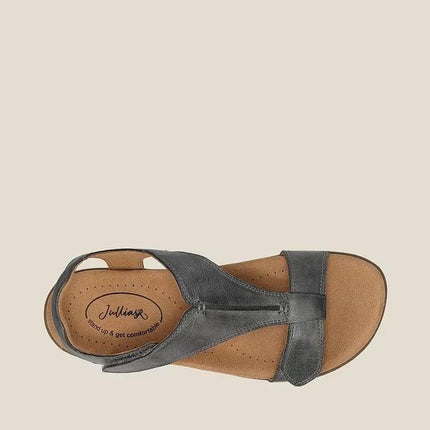 Women's Adjustable Leather Orthopedic Sandals with Arch Support