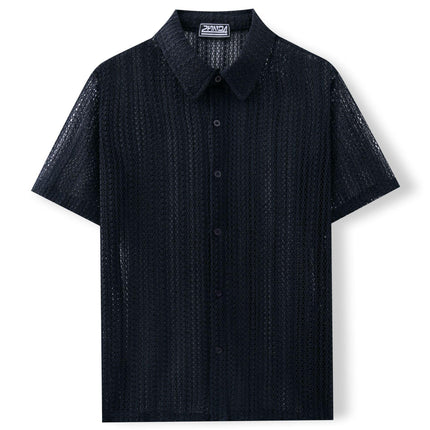 Men's Knitted Polo Shirt Summer Style