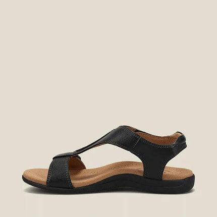 Women's Adjustable Leather Orthopedic Sandals with Arch Support