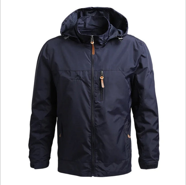 Men's Waterproof Hooded Windbreaker Jacket