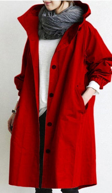 Women's Hooded Trench Coat Lightweight Stylish